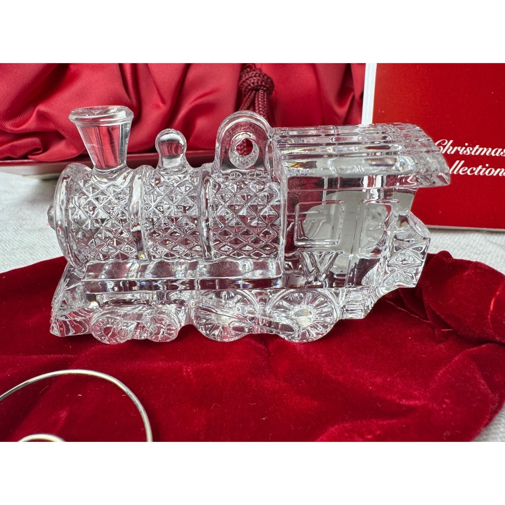 Waterford Crystal Train Locomotive Figurine Christmas Collection Boxed Ornament